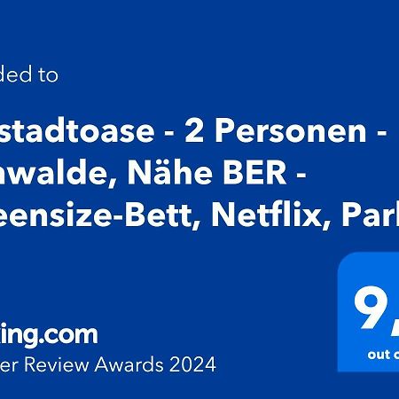 Vorstadtoase - 2 Personen - Eichwalde, Naehe Ber - Queensize-Bett, Netflix, Parken Ngoại thất bức ảnh